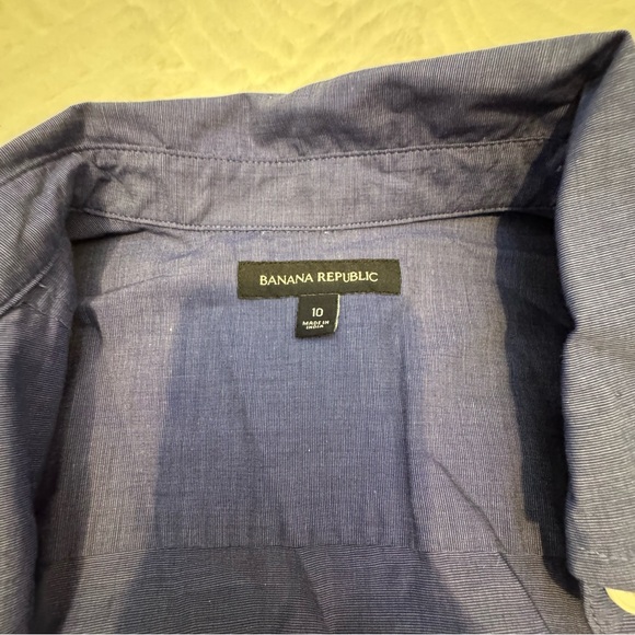 Women's Banana Republic Button-Up Long Sleeve Dress, Chambray, Size 4, Pre-Owned - Picture 3 of 6